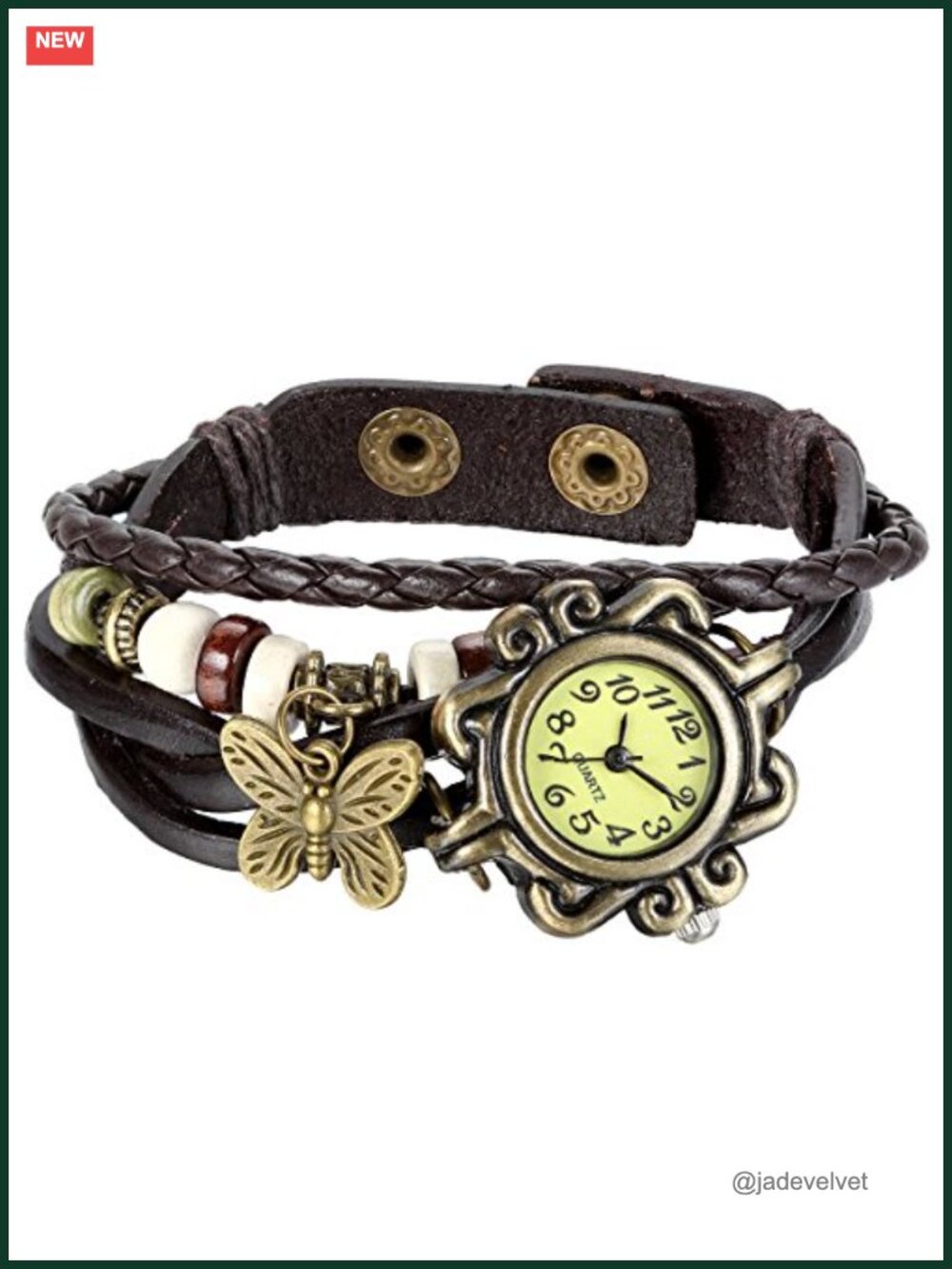 Bohemian Wrap Bracelet Watch PU Leather Adjustable Quartz Wristwatch